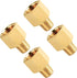 SUNGATOR 4-Pack Brass NPT Reducer Adapters, 1/8 Inch Male x 1/4 Female, Pipe Fitting Extension Connectors
