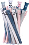RIANCY 0.4mm Erasable Gel Pens, 12 Pack, Cute Cartoon Animal Rollerball Gel Ink Pens for Writing and Note Taking