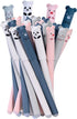 RIANCY 0.4mm Erasable Gel Pens, 12 Pack, Cute Cartoon Animal Rollerball Gel Ink Pens for Writing and Note Taking