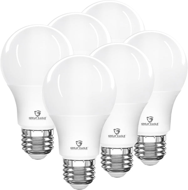 Great Eagle A19 LED Light Bulbs 60 Watt Equivalent - UL Listed
