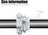 12pcs 1/2 Inch Clamp Type Cable Connectors for Metallic Conduit to Protect Cables, Silver-Zinc