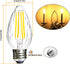 ROMANJOY F15 Dimmable LED Light Bulbs, 8W Equivalent to 80W, 2700K Warm White, E26 Vintage Bulb, 4-Pack