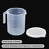 PATIKIL Graduated Beaker, 500ml PP Plastic Liquid Measuring Cup with Handle Lid and Spout for Lab Kitchen Home