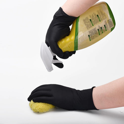 Schneider Nitrile Exam Gloves, Black Latex Free Powder Free Disposable Gloves for Medical, Cooking, Cleaning, and Food