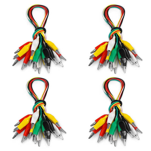 40 PCS Alligator Clips Electrical, 5-Color 21.5inch Test Leads with Alligator Clips for Electrical Testing