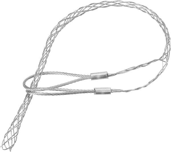 MECCANIXITY Cable Pulling Grip for Light & Heavy Cable (d:6-9mm, Silver) 33cm, 1.1FT Wire Mesh Puller Socks Grip