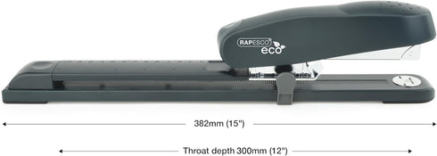 Rapesco 1480 ECO Front Loading Long Reach Stapler, 50 Sheet Capacity with 1000 Standard and High-Capacity Staples