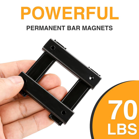 80Lbs, 60 13.5 5mm Countersunk 15 Pack TRYMAG Neodymium Rectangular Magnets x x Strong Black Bar Magnets with Hole