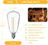 ST38 LED String Light Bulbs, 1.5 Inches Shatterproof LED Replacement Bulbs for Outdoor String Lights, 1Watt Equvanlent to 7Watt Incandescant Bulbs, E12 Screw Base, Warm White, 25Pack by VISTERLITE