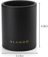 Vlando Leather Desktop Organizer Caddy with Drawer, Office Desk Supplies and Accessories Storage, Black Set