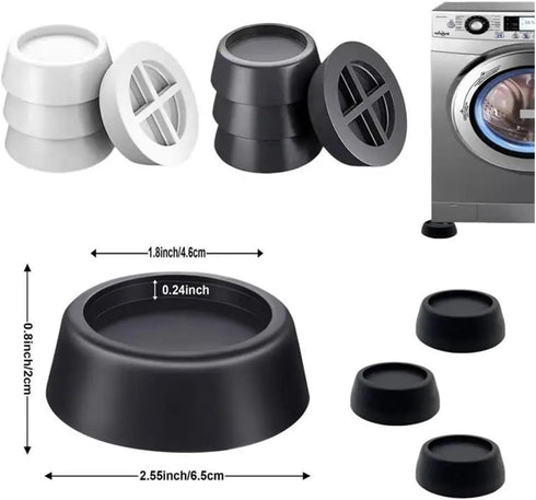 DYLCCHFS 4Pcs Feet(White,8pcs) For Washing Machine Universal Leg Base Mats Furniture Anti Vibration Pads Noise-reducing