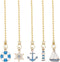 10Pcs Alloy Ceiling Fan Pull Chain Pendant 13.19 Inch Anchor Wheel Ship