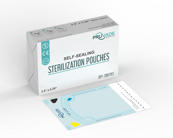Sterilization Pouches - 200 Pack 3.5 x 5.25 Sterilizer Bags for Dental