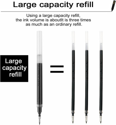 Rollerball Pens Gel Ink Office Pens, 12 Pack 0.7mm Black