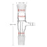StonyLab Glass Vacuum Take Off Adapter, Straight, Short Stem with 19/22 Joints