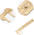 Handy Sliding Double Scales Vernier Caliper Ruler, Measuring Tool mm/inch, Brass Pocket Ruler 100mm