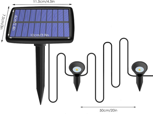 SH-RuiDu 10 Solar Pathway Ground Lights LED Solar String Ground Lights Solar Powered Inground Lights for Garden Lawn