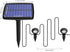 SH-RuiDu 10 Solar Pathway Ground Lights LED Solar String Ground Lights Solar Powered Inground Lights for Garden Lawn