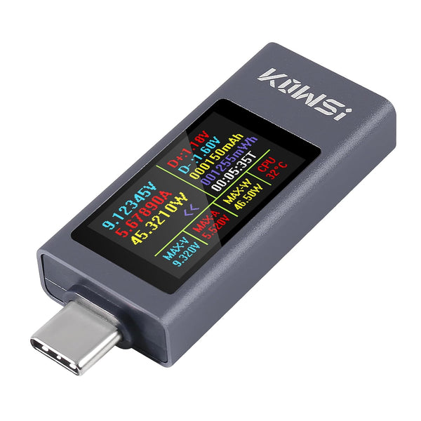 UMLIFE 1PCS USB C Tester Power Meter, 4-30V 0-12A Type-C PD Tester