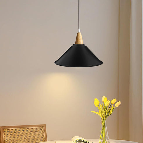 8.46 Inch UPKOCH Industrial Style Metal Lampshade Black Vintage Pendant Light Shade for Hanging Light Fixtures
