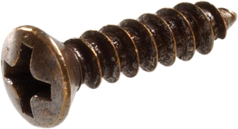 Hillman 2854 8 x 1-Inch Oval Head Antique Brass Decorative Sheet Metal Screw, 30-Pack