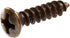 Hillman 2854 8 x 1-Inch Oval Head Antique Brass Decorative Sheet Metal Screw, 30-Pack