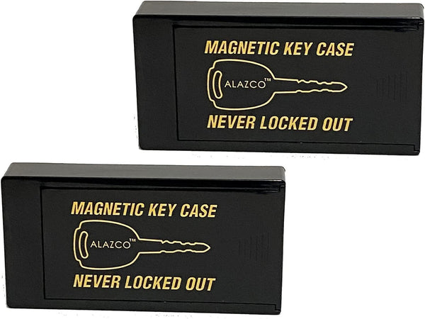 2 Pack Hide A Key Magnetic Under Car Spare Key Holder - Large ABS Case Key Hider for Home, RV, Truck
