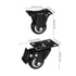 2-inch Set FRCOLOR Furniture Caster Wheels Black Heavy Duty Pu Swivel and Rigid Plate Casters with Brake Quiet Rolling