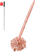 Hollow Round Signing Pen Set for Wedding Bridal, Rose Gold Pen Holder