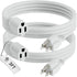3 FT Extension Cord Black, 2-Pack Short Power Cord, Indoor/Outdoor 16 Gauge 3 Prong Grounded Wire