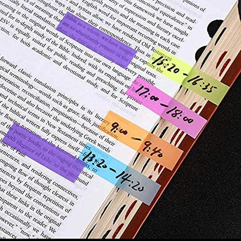 iMagitek 3 Sheet Neon Index Tabs Flags - Page Markers Sticky Notes with Box, 300 Pieces
