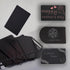 Thick Black Aluminum Business Cards, Anodized Aluminum 15 pcs with Protector Sleeves, 86 x 54 x 0.8mm (Frosted)