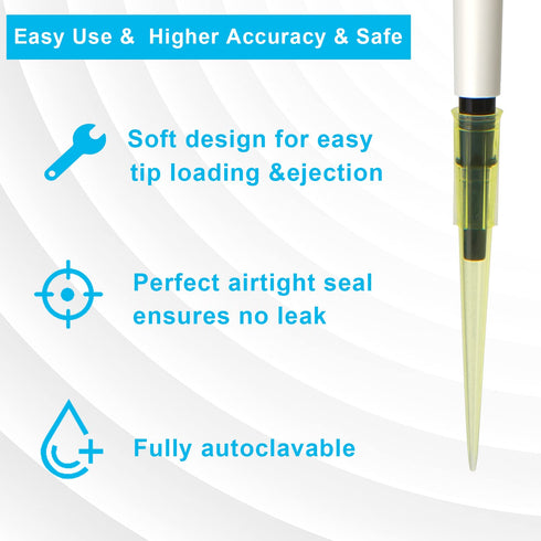 ONiLAB Pipette Tips 200 UL, 1000 PCS Clear Yellow Laboratory Universal Plastic Liquid Tips