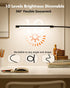 JHD LED Desk Lamp with Clamp, Adjustable 3 Modes, 10 Brightness Levels, USB Eye Caring Gooseneck Light, Black