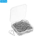 MECCANIXITY 150 Pieces Drop-Shaped Metal Paper Clips, 1 Inch Silver Tone with Box for Crafts, Organizing Office, Home