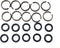 10 Sets 1/2" Impact Wrench Socket Retainer Retaining Ring with O-Ring,Impact Wrench Tool Accessories
