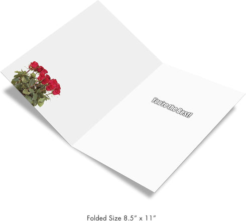 NobleWorks Jumbo Thank You Greeting Card - Cat Design, 8.5 x 11 Inch with Envelope (1 Pack)