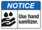 Generic Use Hand Sanitizer Sign, ANSI Notice Metal Sign - 12x16 Inch Informational