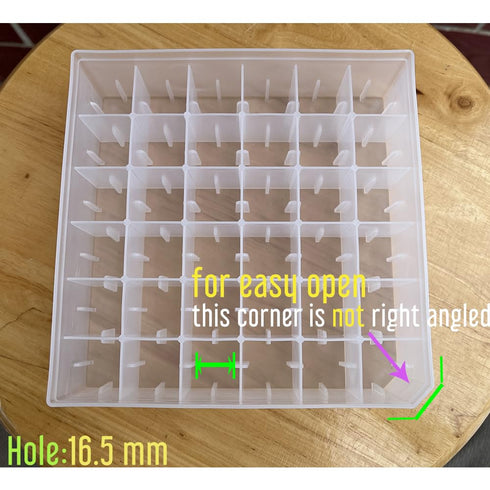 36 Piece Small 5ml Graduated Vials with Storage Box Rack, Leakproof Liquid Sample Vial Holder Container
