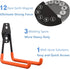 MUTUACTOR 2pcs Strong Magnetic Hooks, Heavy Duty Metal Hooks for Tool Organizer, Work Bench, Tool Box