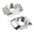 Hotop 150 Pieces 2020 Series T Slot Nuts, Hammer Head Fastener, Plated Carbon Steel Sliding M5 T Nuts