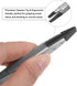 2 Pair Carbon Fiber Tweezer Tips, 1.1" Length, Replaceable Straight Flat Heads, Heat Resistant Non-Conductive, Black