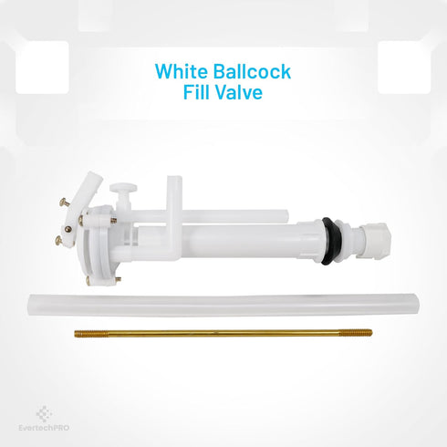 EvertechPRO PLBD94005 Anti-Siphon Ballcock Valve for Toilet, Durable Universal Fit Parts Inside Tank Kit