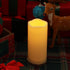 Outdoor Waterproof Battery Operated 3'' x 7'' Flameless Pillar Candle with Timer for Wedding Party Halloween