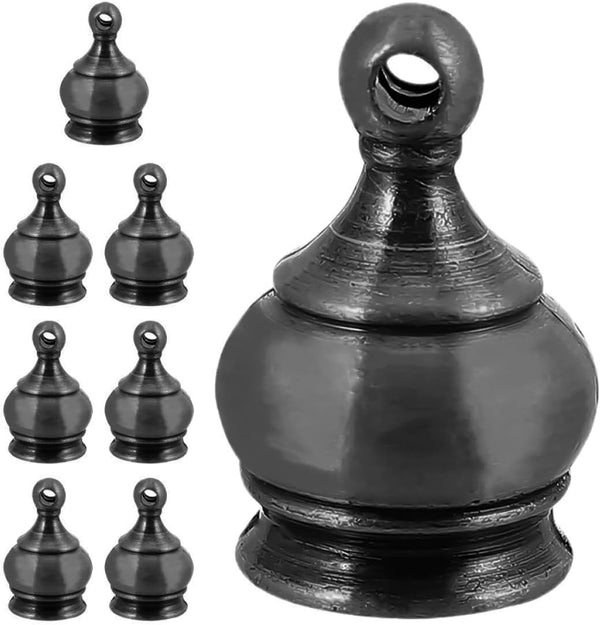 Housoutil 8pcs -Shaped Lamp Finial Knob Easy to Install Decorative Screw Topper Antique