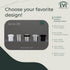 EVI Pack of 2 Door Stoppers | Black Stainless Steel Stopper - Screw Fastening with Black Rubber Protector