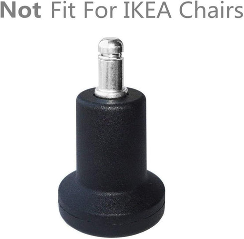 Bell Glides Replacement Swivel Caster Wheels for Office Chair or Stool, Fixed Stationary Castors with Self Adhesive