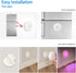 8 3 Closet, (2 Pack Motion Sensor LED Night Light, Rechargeable, Colors, Modes, for Bedroom, Hallway, Cabinet, Stairs