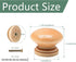 15PCS Round Wood Drawer Knobs, 1-3/8 inch Diameter Mushroom Knobs Wooden Cabinet Pulls Handles with Mounting Screws for Furniture - Wood Grain by Waziaqoc