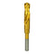 Tools 3/4 Inch Reduced Shank Drill Bit, 1/2" 3-Flat Shank, High Speed Steel with Industrial Titanium Coating.